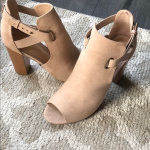 Cute open toe booties